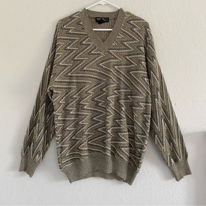 Mondo di Marco 52/L made in Italy sweater long sleeve V-neck (see measurements)